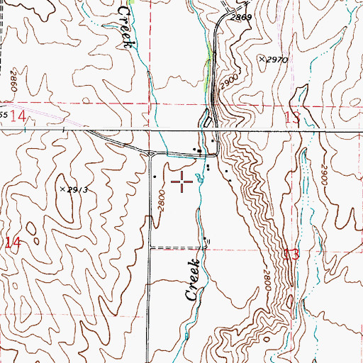 Topographic Map of East Clover Creek, OR