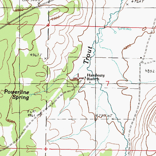 Topographic Map of East Creek, OR
