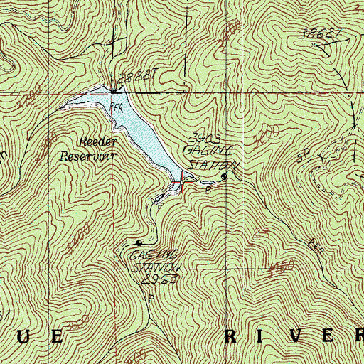 Topographic Map of East Fork Ashland Creek, OR