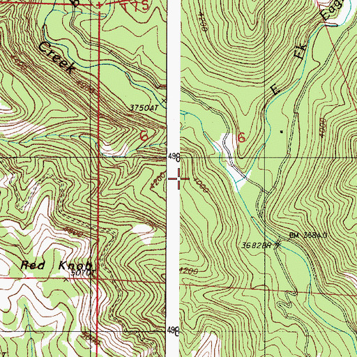 Topographic Map of East Fork Eagle Creek, OR