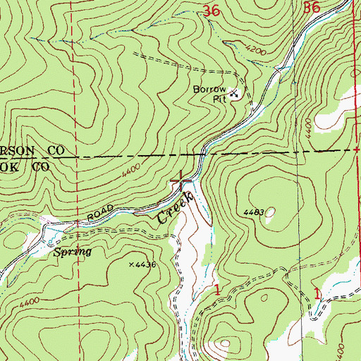 Topographic Map of East Fork Foley Creek, OR
