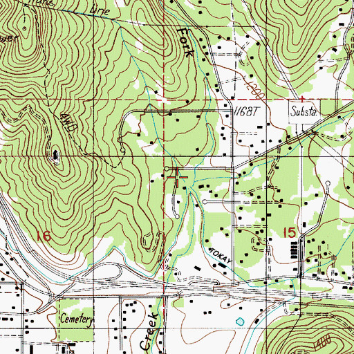 Topographic Map of East Fork Jones Creek, OR