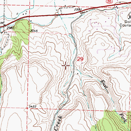 Topographic Map of East Fork Luce Creek, OR