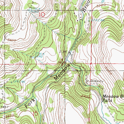 Topographic Map of East Fork Meadow Brook, OR