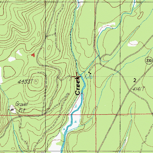 Topographic Map of East Fork Muir Creek, OR