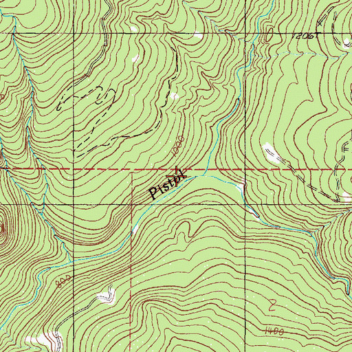 Topographic Map of East Fork Pistol River, OR