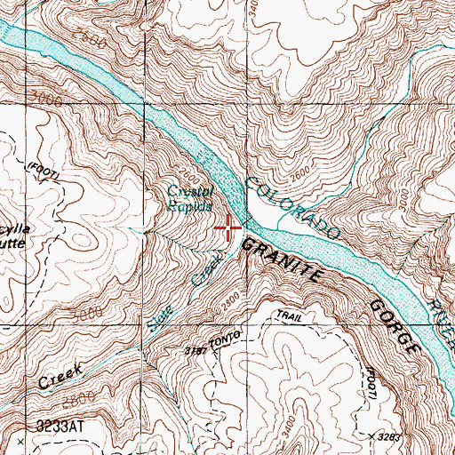 Topographic Map of Slate Creek, AZ