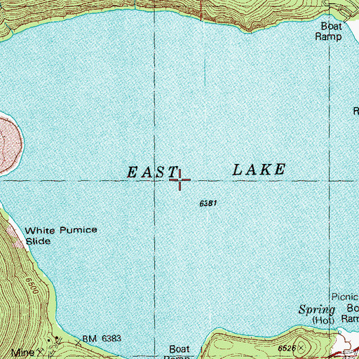 Topographic Map of East Lake, OR