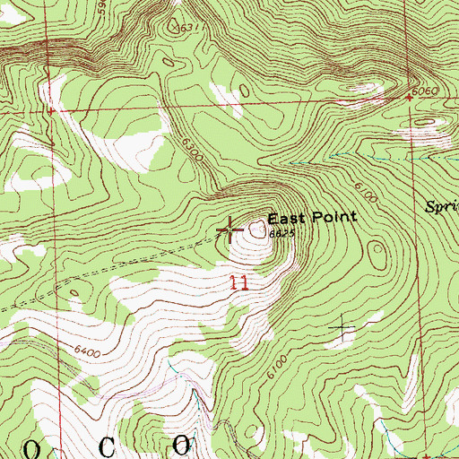 Topographic Map of East Point, OR