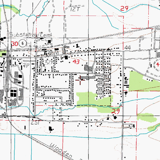 Topographic Map of East Elementary School, OR