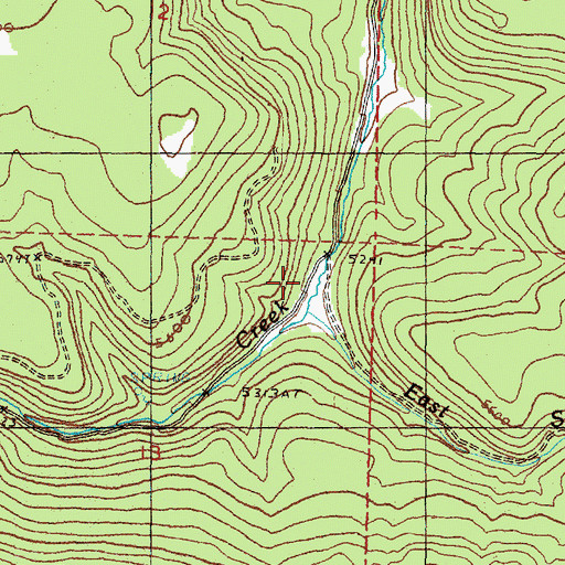 Topographic Map of East Scotty Creek, OR
