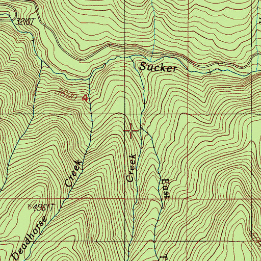 Topographic Map of East Tanner Creek, OR