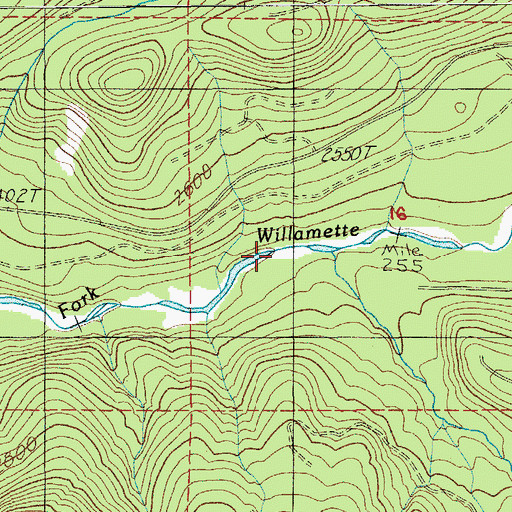 Topographic Map of Echo Creek, OR