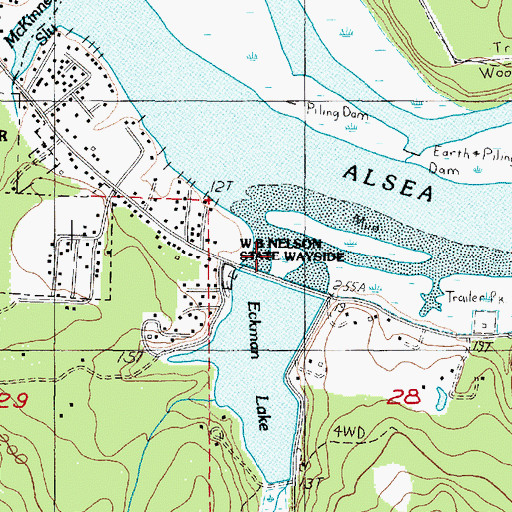 Topographic Map of Eckman Creek, OR