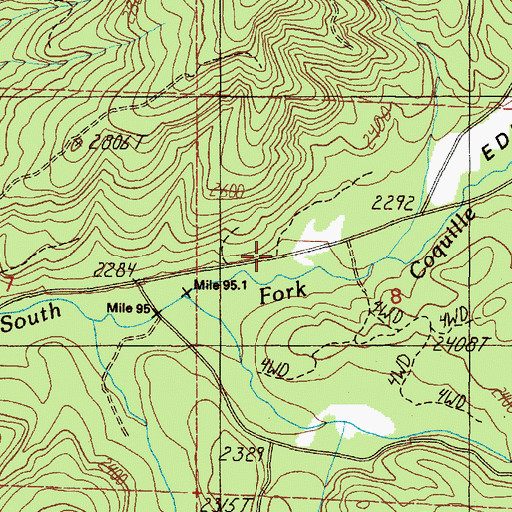 Topographic Map of Eden Valley, OR