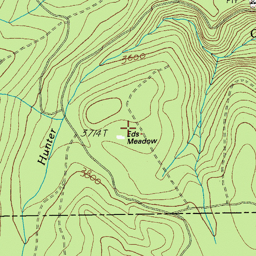Topographic Map of Eds Meadow, OR