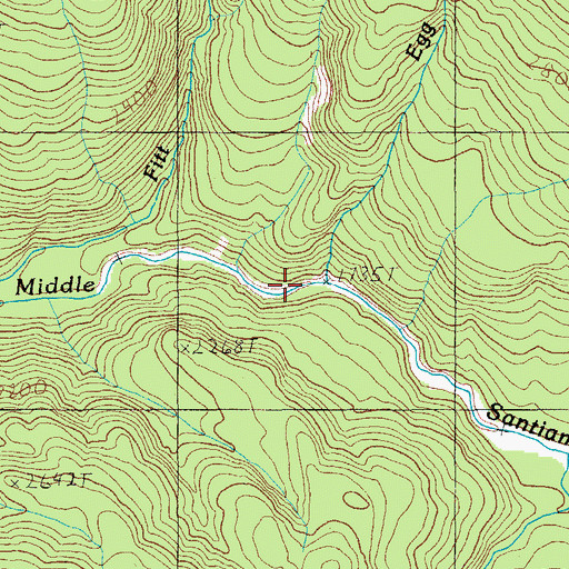 Topographic Map of Egg Creek, OR