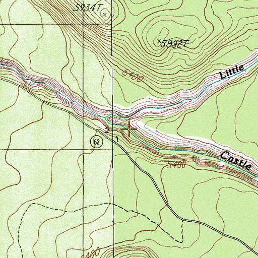 Topographic Map of Elephants Back, OR
