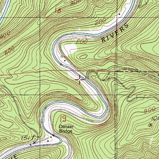 Topographic Map of Elk Creek, OR