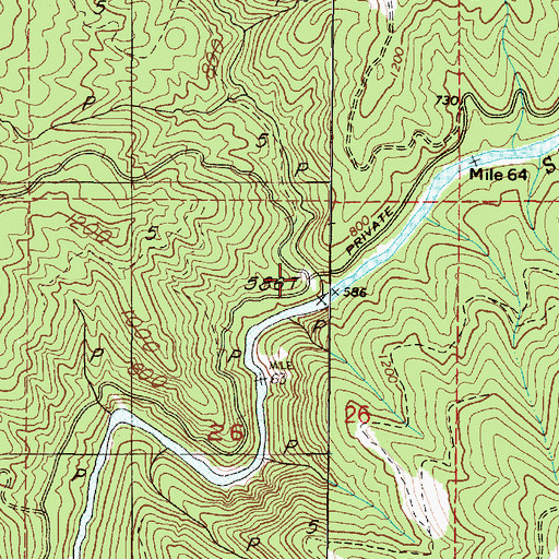 Topographic Map of Elk Creek, OR