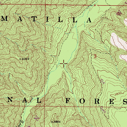 Topographic Map of Elk Creek, OR