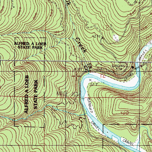 Topographic Map of Elk Creek, OR