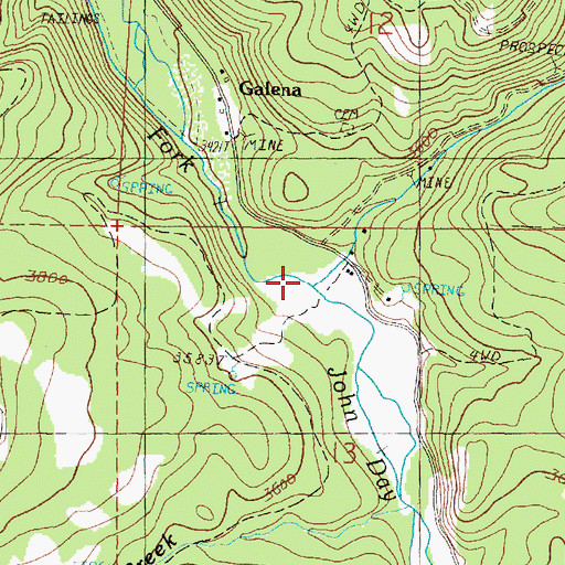 Topographic Map of Elk Creek, OR