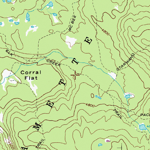 Topographic Map of Elk Creek Trail, OR