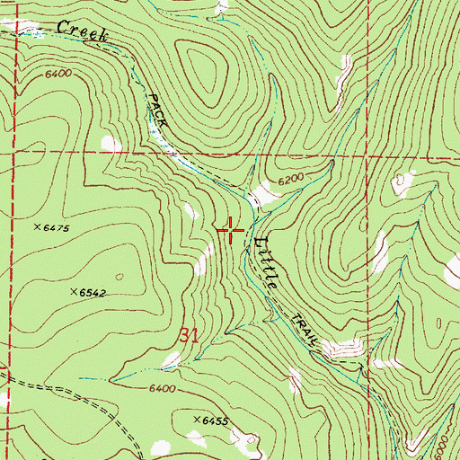 Topographic Map of Elk Flat Creek, OR