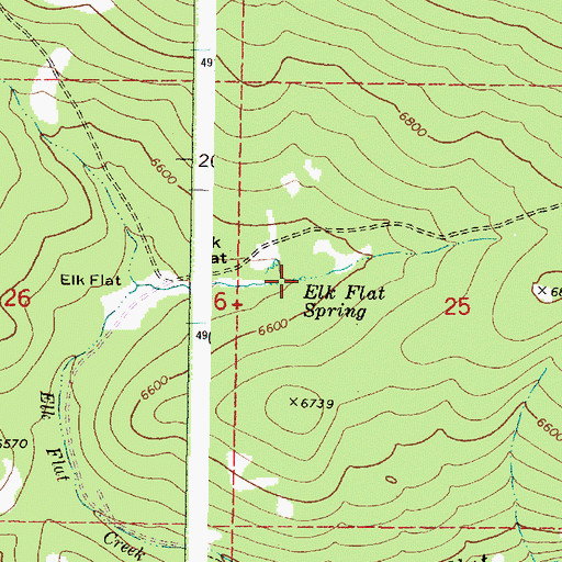 Topographic Map of Elk Flat Spring, OR