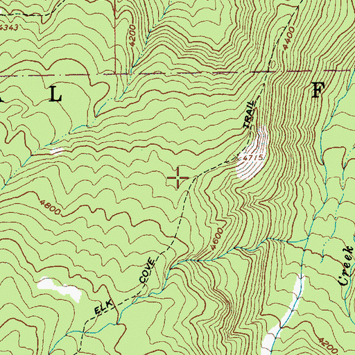 Topographic Map of Elk Grove Trail, OR