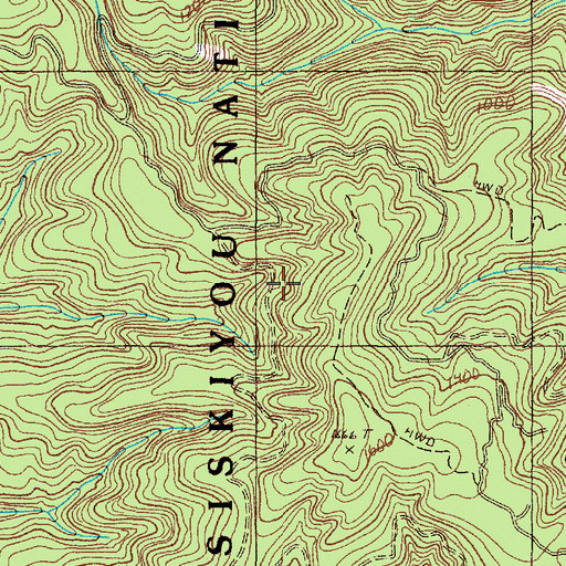 Topographic Map of Elk Mountain Trail, OR