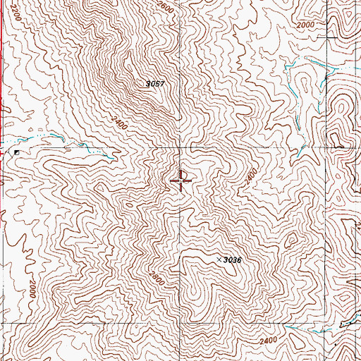 Topographic Map of Slate Mountains, AZ