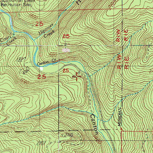 Topographic Map of Elkhorn Camp, OR