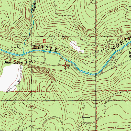 Topographic Map of Elkhorn Valley, OR