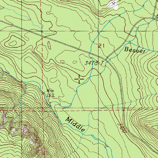 Topographic Map of Emigrant Creek, OR