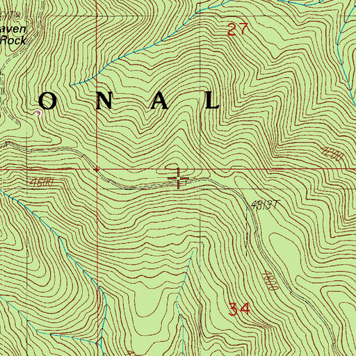 Topographic Map of Emile Trail, OR