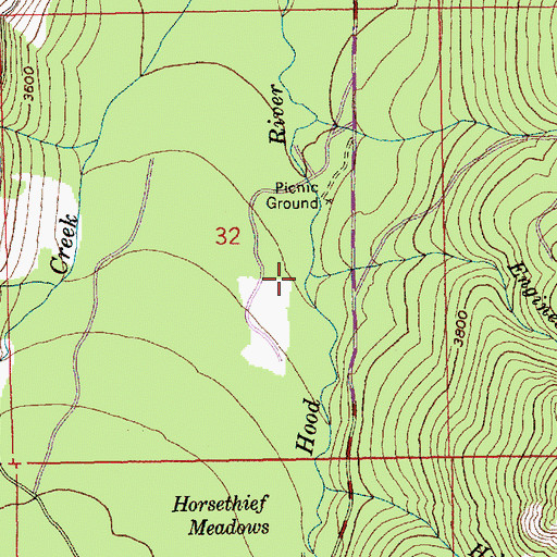Topographic Map of Engineers Creek, OR