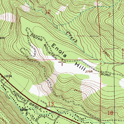 Topographic Map of Enola Hill, OR