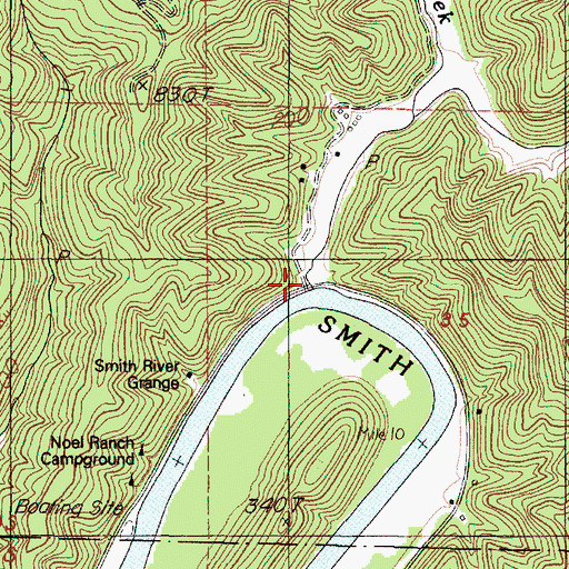 Topographic Map of Eslick Creek, OR