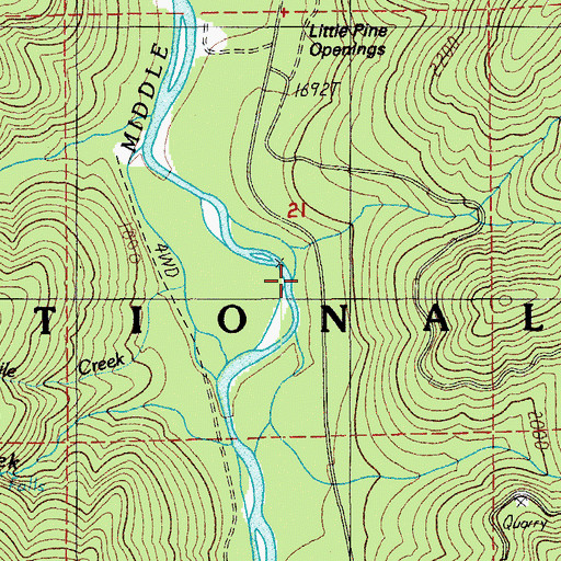 Topographic Map of Estep Creek, OR