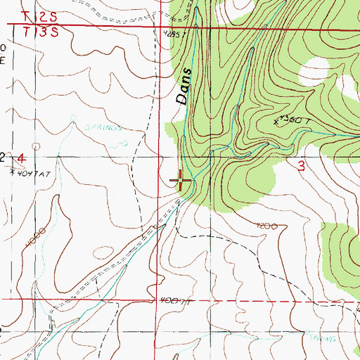 Topographic Map of Eureka Gulch, OR