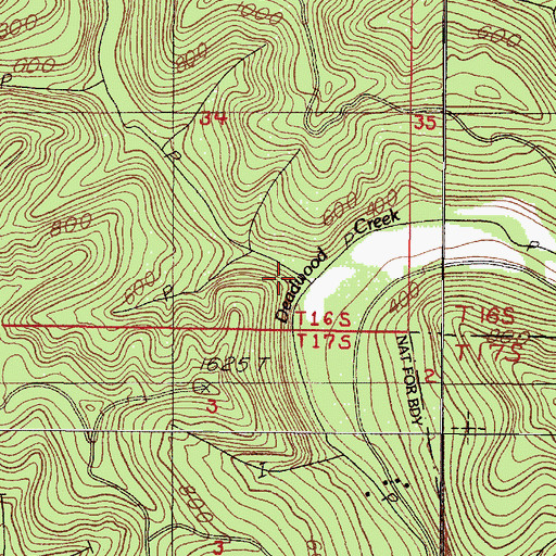 Topographic Map of Failor Creek, OR