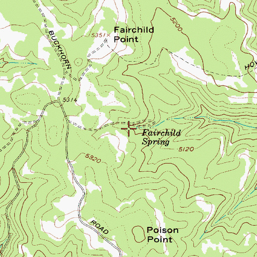 Topographic Map of Fairchild Spring, OR