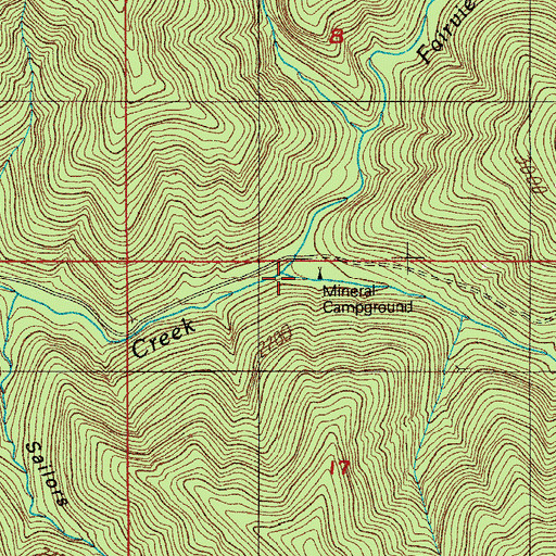 Topographic Map of Fairview Creek, OR