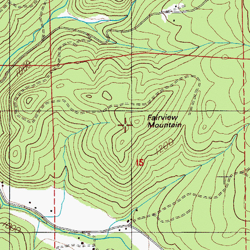 Topographic Map of Fairview Mountain, OR