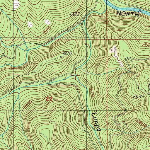 Topographic Map of Fairy Creek, OR