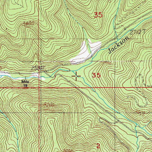 Topographic Map of Falcon Creek, OR