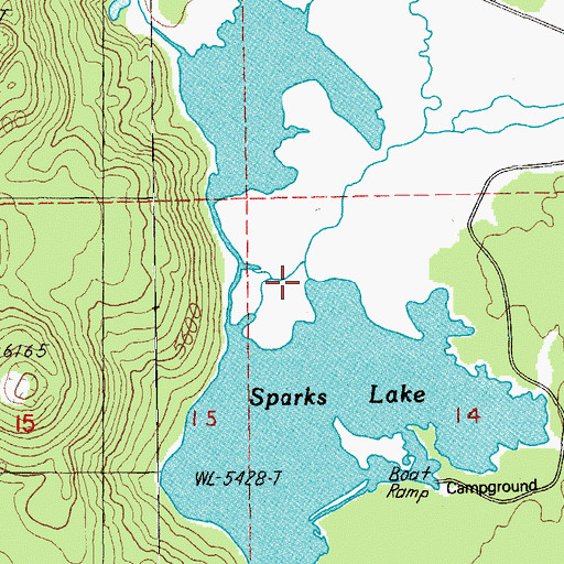 Topographic Map of Fall Creek, OR