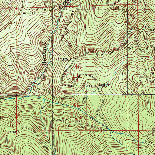 Topographic Map of Fall Creek Trail (historical), OR